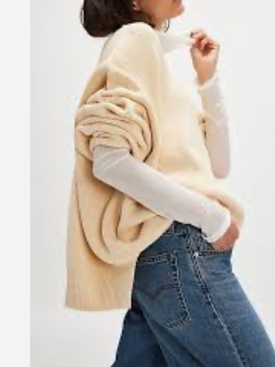 Free People Sweaters - Free People Cream Cable-Knit Poncho Sweater